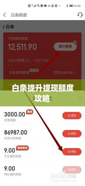 白条提升提现额度攻略