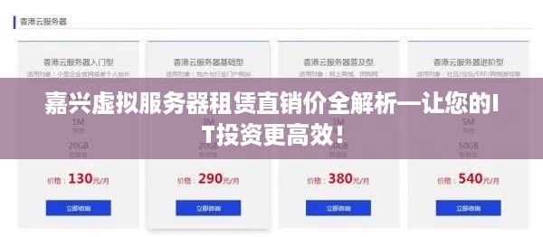 嘉兴虚拟服务器租赁直销价全解析—让您的IT投资更高效！