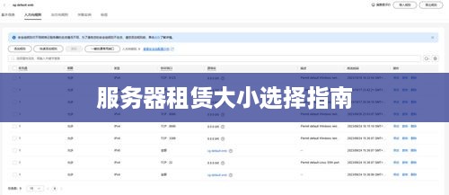 服务器租赁大小选择指南