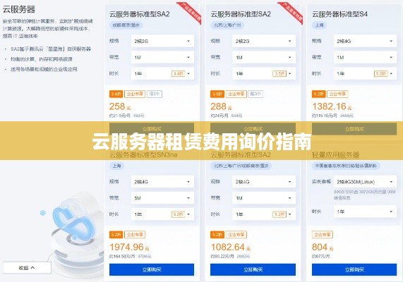 云服务器租赁费用询价指南