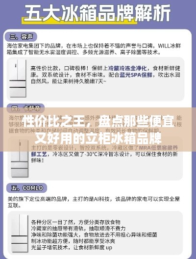 性价比之王，盘点那些便宜又好用的立柜冰箱品牌