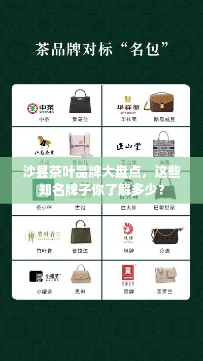 沙县茶叶品牌大盘点，这些知名牌子你了解多少？