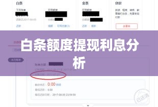 白条额度提现利息分析