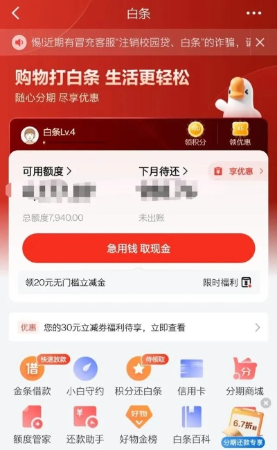 白条小额度套出来攻略