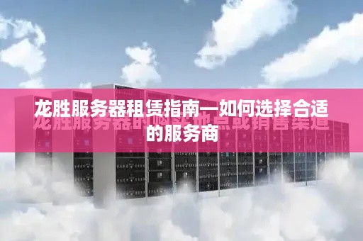 龙胜服务器租赁指南—如何选择合适的服务商