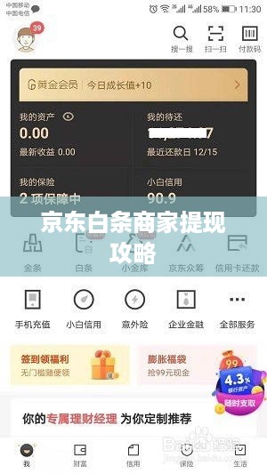 京东白条商家提现攻略