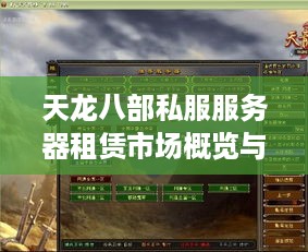 天龙八部私服服务器租赁市场概览与案例分析