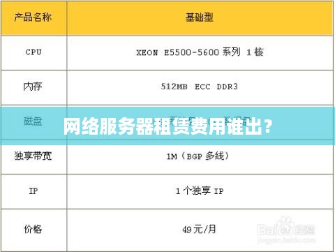 网络服务器租赁费用谁出？