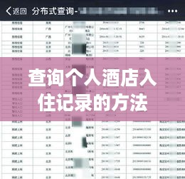 查询个人酒店入住记录的方法