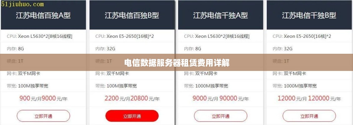 电信数据服务器租赁费用详解