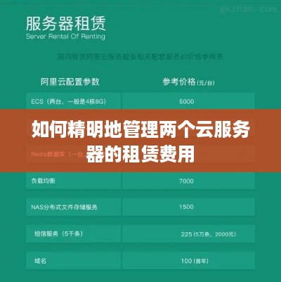 如何精明地管理两个云服务器的租赁费用