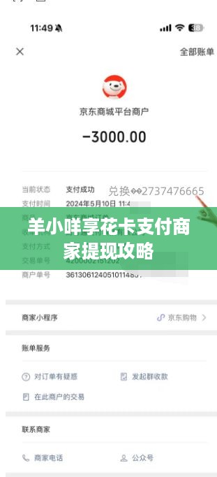 羊小咩享花卡支付商家提现攻略