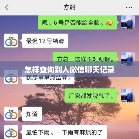怎样查询别人微信聊天记录