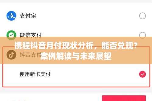 携程抖音月付现状分析，能否兑现？案例解读与未来展望