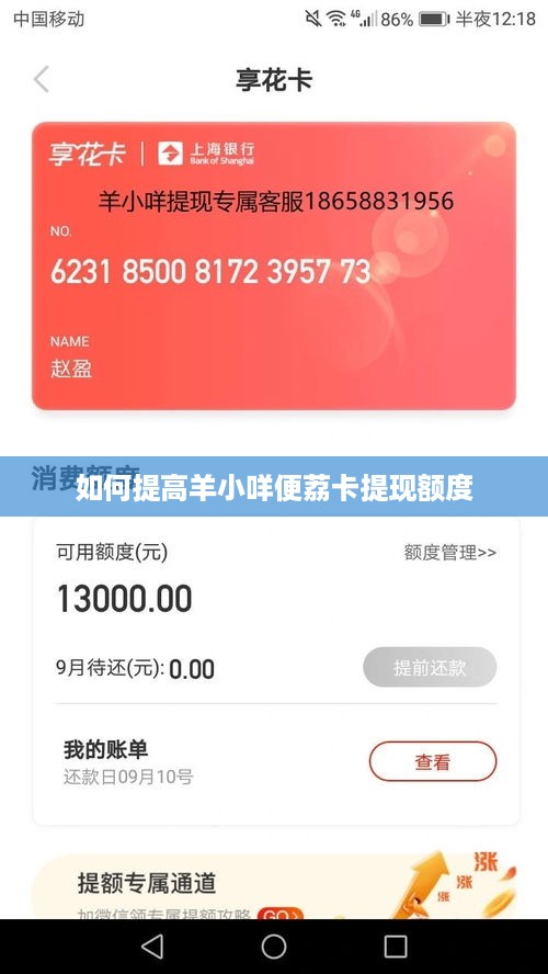 如何提高羊小咩便荔卡提现额度