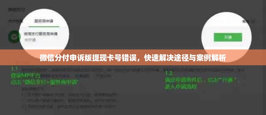 微信分付申诉版提现卡号错误，快速解决途径与案例解析