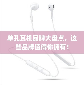 单孔耳机品牌大盘点，这些品牌值得你拥有！