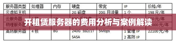开租赁服务器的费用分析与案例解读