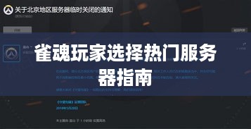 雀魂玩家选择热门服务器指南