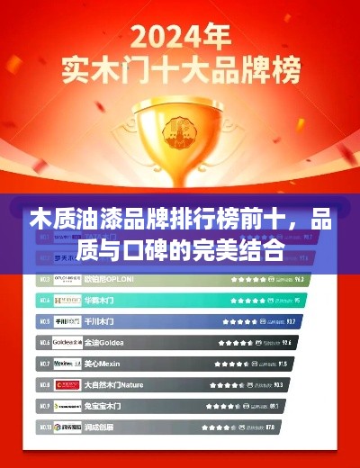 木质油漆品牌排行榜前十，品质与口碑的完美结合