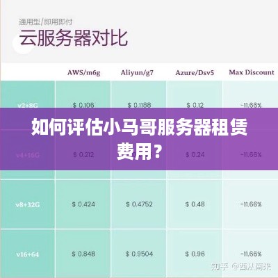 如何评估小马哥服务器租赁费用？