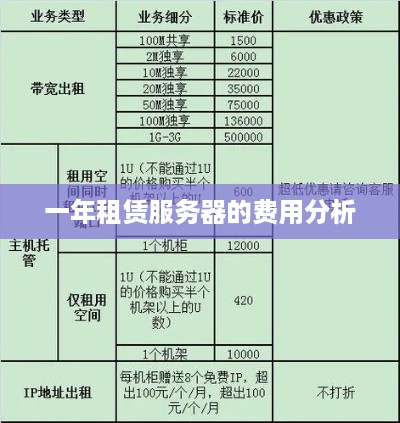 一年租赁服务器的费用分析