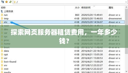 探索网页服务器租赁费用，一年多少钱？