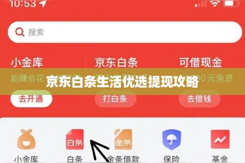 京东白条生活优选提现攻略