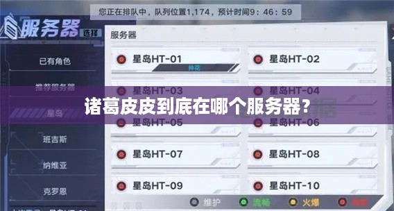 诸葛皮皮到底在哪个服务器？