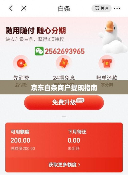 京东白条商户提现指南