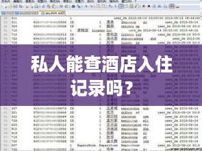 私人能查酒店入住记录吗？