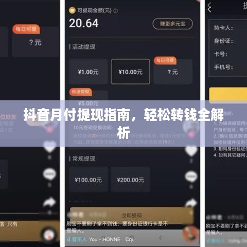 抖音月付提现指南,轻松转钱全解析 抖音月付提现指南,轻松转钱全解析