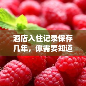 酒店入住记录保存几年,你需要知道的一切 酒店入住记录保存几年,你需要知道的一切