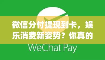 微信分付提现到卡,娱乐消费新姿势?你真的了解吗! 微信分付提现到卡,娱乐消费新姿势?你真的了解吗!