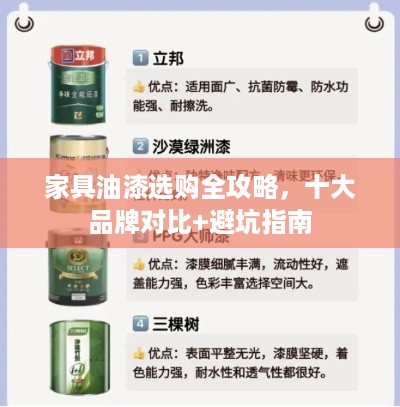 家具油漆选购全攻略,十大品牌对比+避坑指南 家具油漆选购全攻略,十大品牌对比+避坑指南