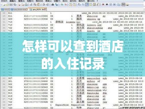 怎样可以查到酒店的入住记录 怎样可以查到酒店的入住记录