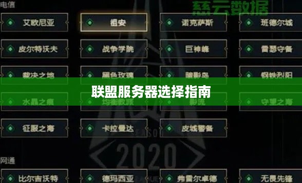 联盟服务器选择指南 联盟服务器选择指南