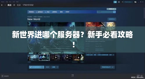 新世界进哪个服务器?新手必看攻略! 新世界进哪个服务器?新手必看攻略!