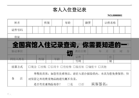 全国宾馆入住记录查询,你需要知道的一切 全国宾馆入住记录查询,你需要知道的一切