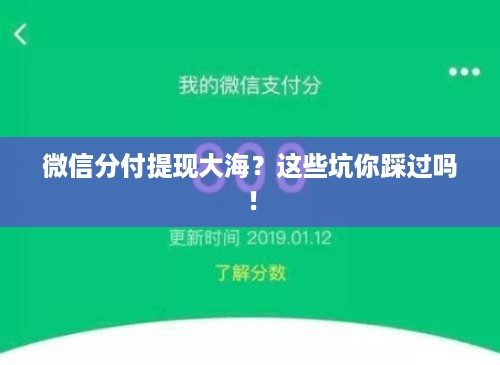微信分付提现大海？这些坑你踩过吗！