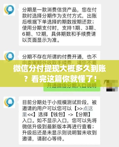 微信分付提现大概多久到账?看完这篇你就懂了! 微信分付提现大概多久到账?看完这篇你就懂了!