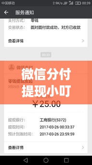 微信分付提现小叮当,快速到账的秘密武器! 微信分付提现小叮当,快速到账的秘密武器!