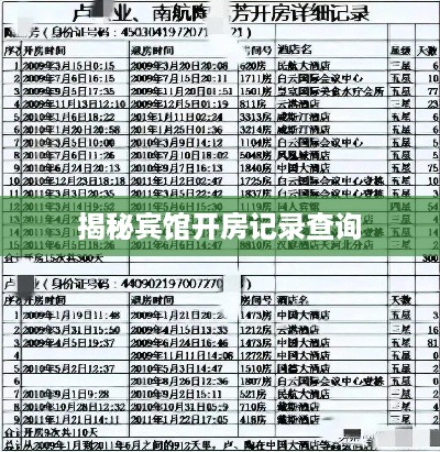 揭秘宾馆开房记录查询 揭秘宾馆开房记录查询