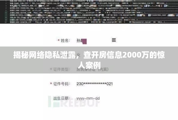 揭秘网络隐私泄露,查开房信息2000万的惊人案例 揭秘网络隐私泄露,查开房信息2000万的惊人案例
