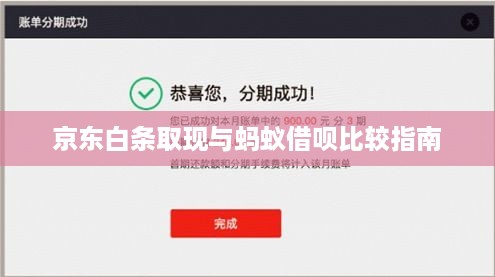 京东白条取现与蚂蚁借呗比较指南 京东白条取现与蚂蚁借呗比较指南