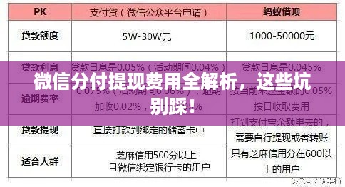 微信分付提现费用全解析，这些坑别踩！