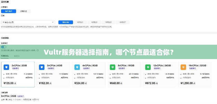 Vultr服务器选择指南,哪个节点最适合你? Vultr服务器选择指南,哪个节点最适合你?