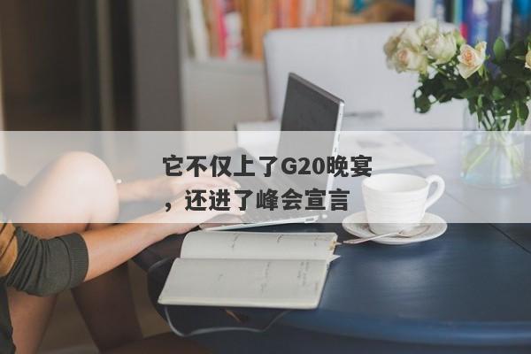 它不仅上了G20晚宴，还进了峰会宣言