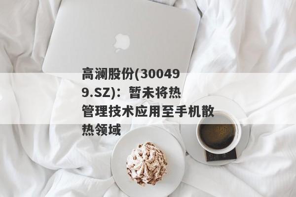 高澜股份(300499.SZ)：暂未将热管理技术应用至手机散热领域