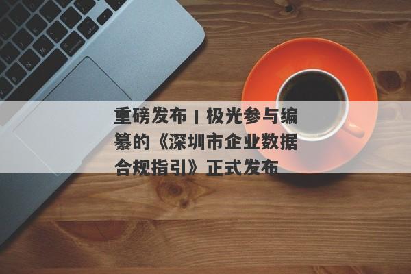 重磅发布丨极光参与编纂的《深圳市企业数据合规指引》正式发布